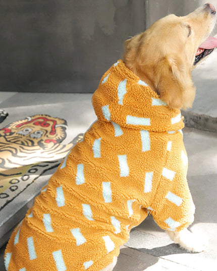 Fluffy Wool Hoodie for Large Dogs