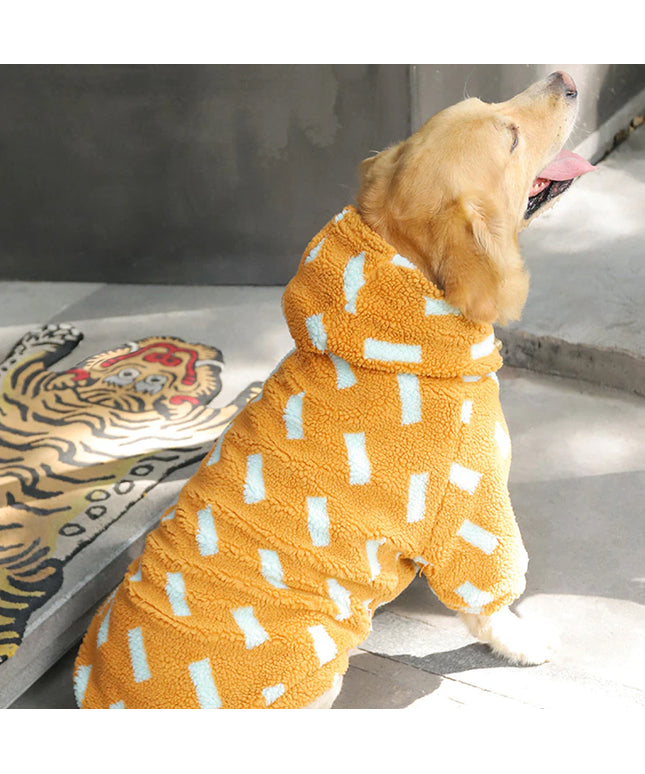 Fluffy Wool Hoodie for Large Dogs