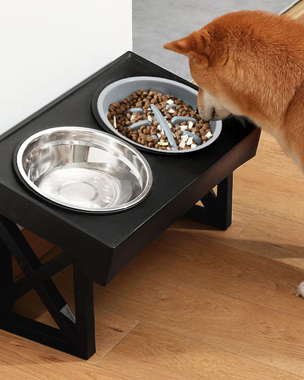Multi-level Adjustable Elevated Dog Table and Bowls