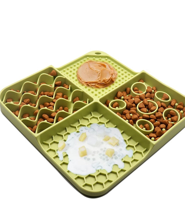 2-In-1 Slow Feeder Silicone Lick Mat