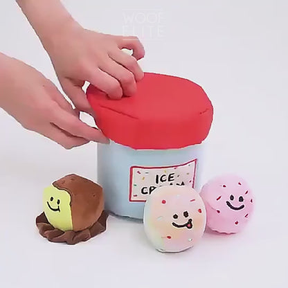 Ice Cream Bucket Interactive Dog Toy