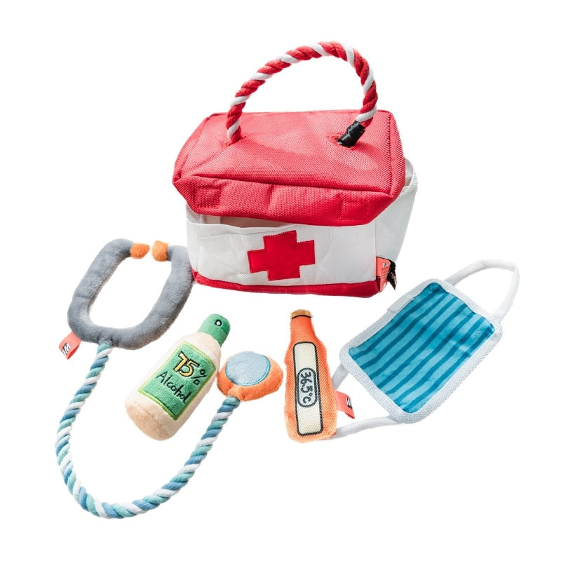 Medical Bag Interactive Dog Toy Set