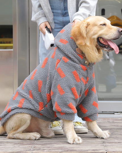 Fluffy Wool Hoodie for Large Dogs