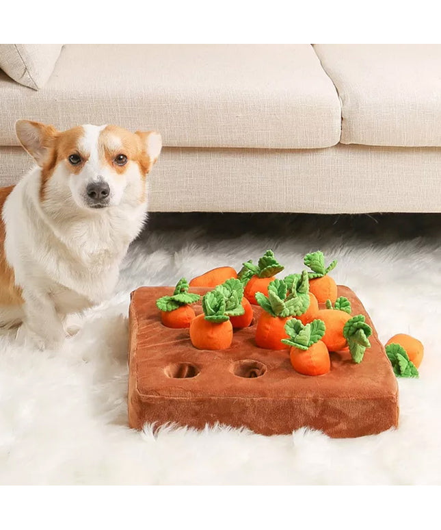 Carrot Crop Interactive Nosework Dog Toy