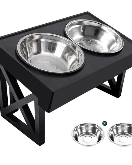 Multi-level Adjustable Elevated Dog Table and Bowls