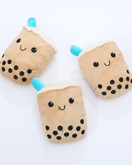 Boba Milk Tea Squeaky Plush Dog Toy