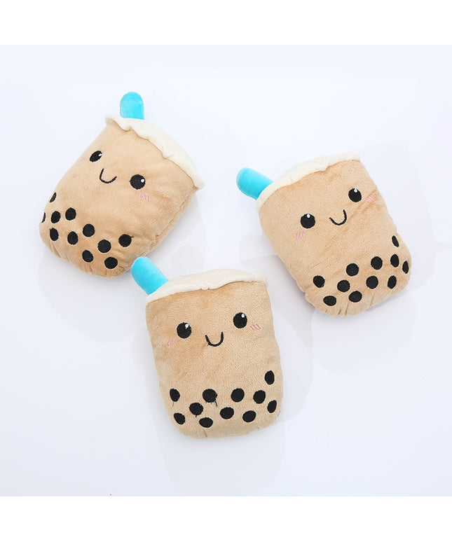 Boba Milk Tea Squeaky Plush Dog Toy