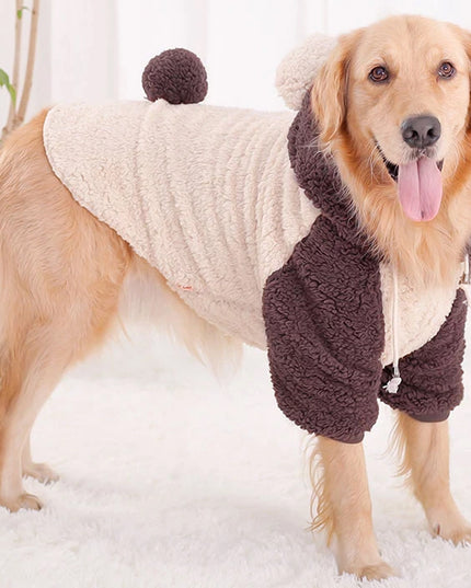 Teddy Bear Wool Hoodie for Medium Large Dogs