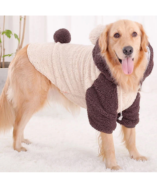 Teddy Bear Wool Hoodie for Medium Large Dogs