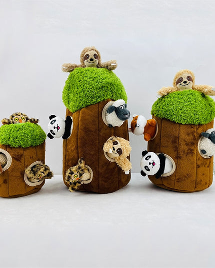 Animal Tree Burrow Interactive Dog Toy