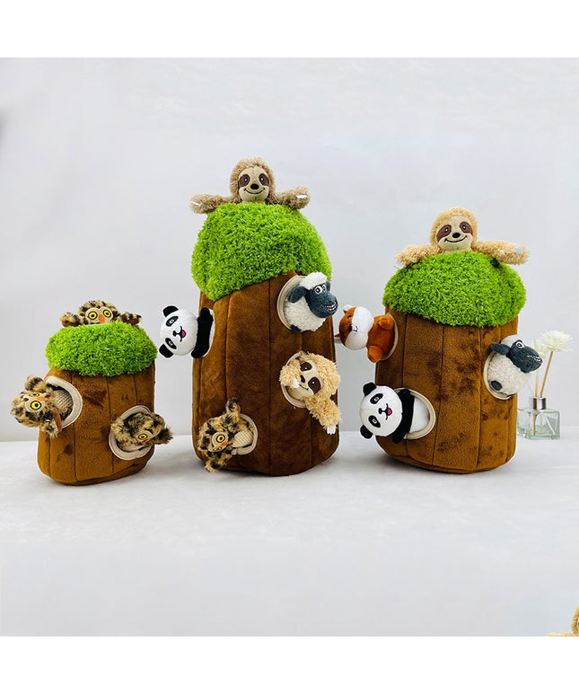 Animal Tree Burrow Interactive Dog Toy