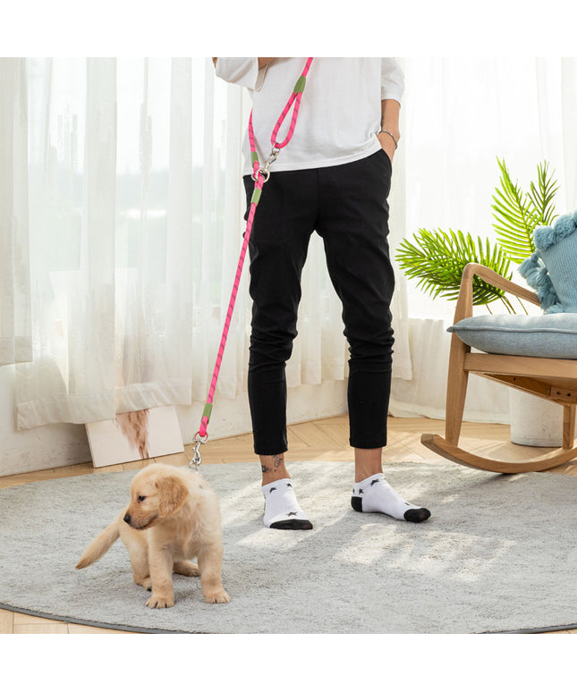 Hands-Free Reflective Nylon Rope Dog Leash
