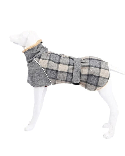 Plaid Fleece Jacket for Medium Large Dogs