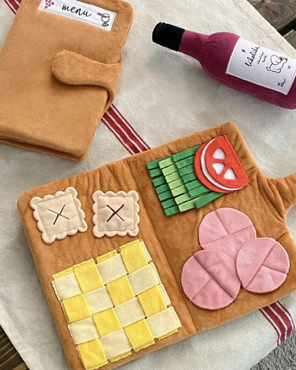 Cute Lunch Menu Interactive Nosework Dog Toy