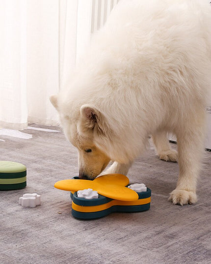 3-Layer Rotating Puzzle Interactive Slow Feeder