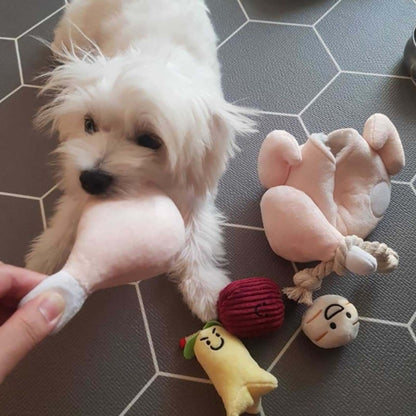 Stuffed Chicken Interactive Dog Toy Set
