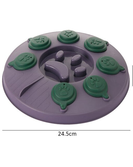 Rotating Lids Dog Puzzle Treat Toy