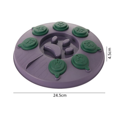 Rotating Lids Dog Puzzle Treat Toy