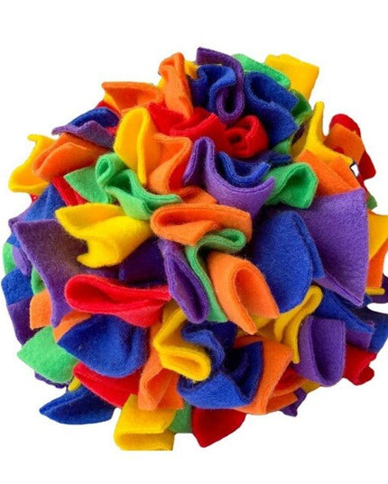 Fleece Knotted Snuffle Ball Nosework Dog Toy