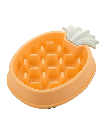 Cute Pineapple Slow Feeder Bowl