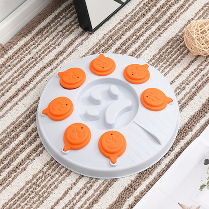 Rotating Lids Dog Puzzle Treat Toy