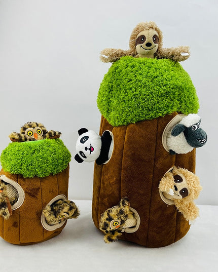 Animal Tree Burrow Interactive Dog Toy