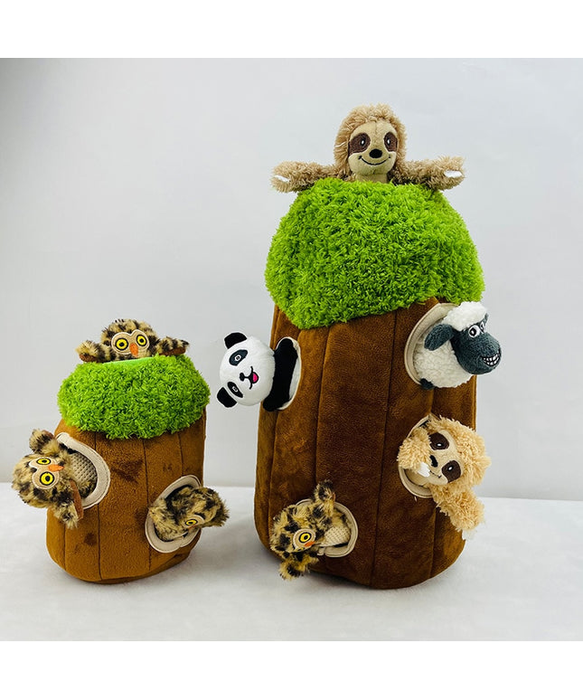Animal Tree Burrow Interactive Dog Toy
