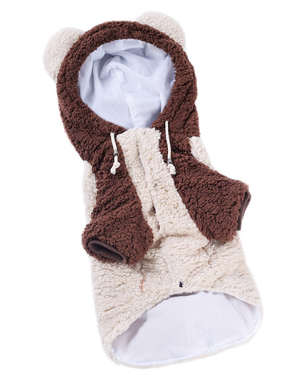 Teddy Bear Wool Hoodie for Medium Large Dogs
