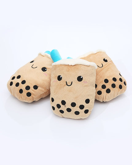 Boba Milk Tea Squeaky Plush Dog Toy