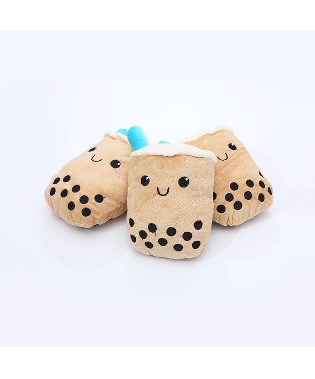 Boba Milk Tea Squeaky Plush Dog Toy