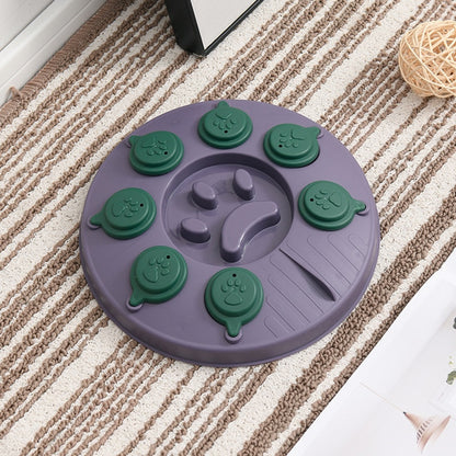 Rotating Lids Dog Puzzle Treat Toy