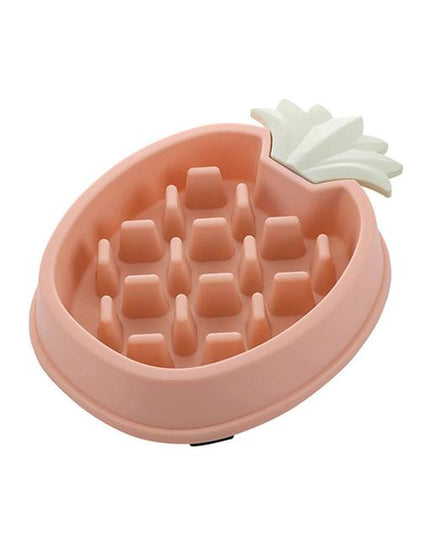 Cute Pineapple Slow Feeder Bowl