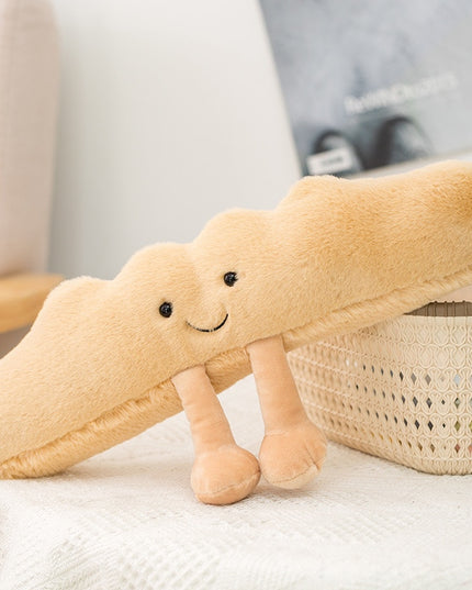 Toast Croissant Bread Squeaky Plush Dog Toy