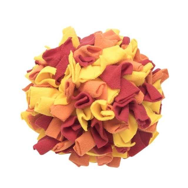 Fleece Knotted Snuffle Ball Nosework Dog Toy