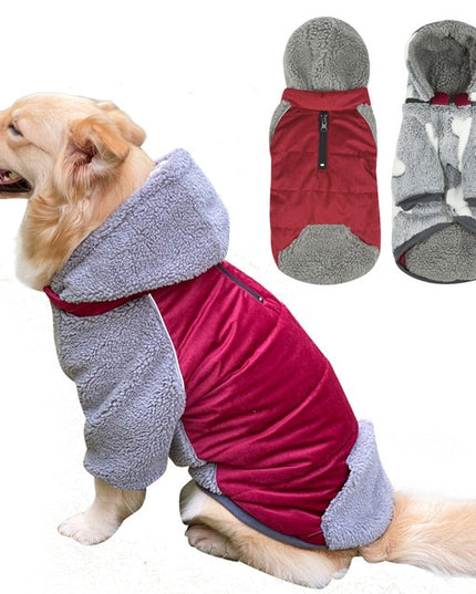 Fluffy Reversible Plaid Hoodie for Dogs