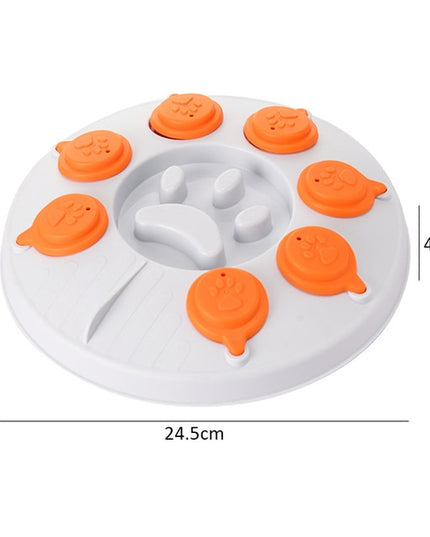 Rotating Lids Dog Puzzle Treat Toy