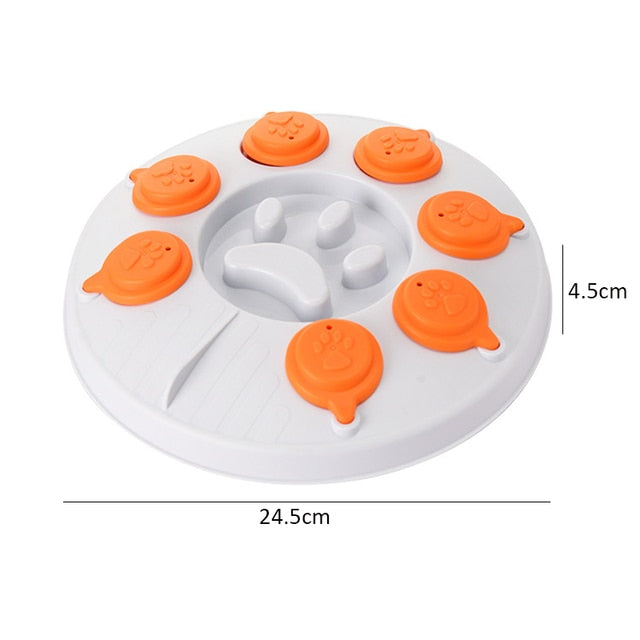 Rotating Lids Dog Puzzle Treat Toy