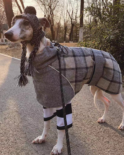 Plaid Fleece Jacket for Medium Large Dogs