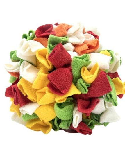 Fleece Knotted Snuffle Ball Nosework Dog Toy