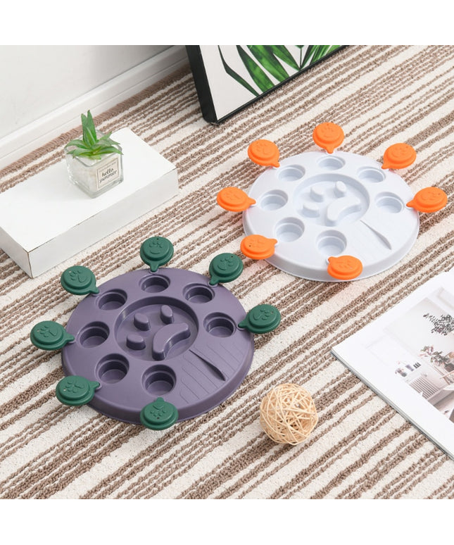 Rotating Lids Dog Puzzle Treat Toy