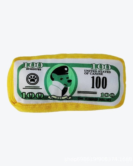 Money Stack Squeaky Plush Dog Toy