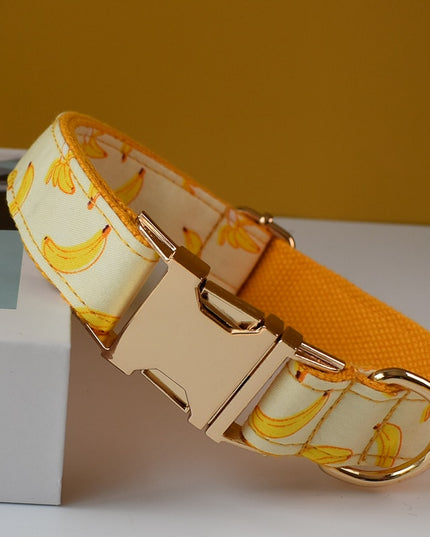 Banana Print Personalized Bow Tie Collar