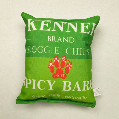 Potato Chip Bag Parody Plush Dog Toy