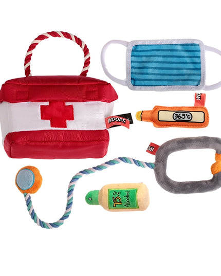 Medical Bag Interactive Dog Toy Set