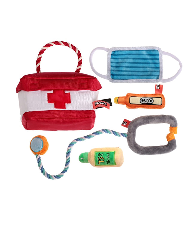 Medical Bag Interactive Dog Toy Set