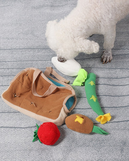 Grocery Bag Interactive Nosework Dog Toy Set