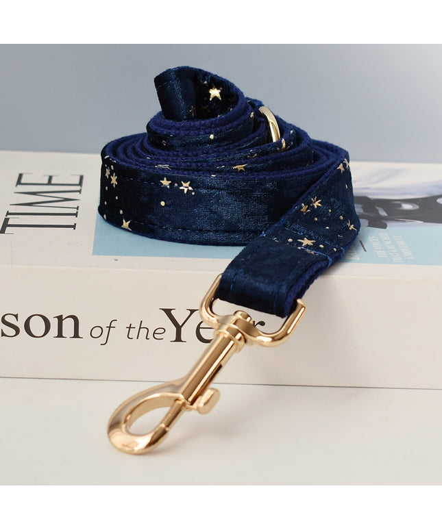 Navy Blue & Gold Stars Leash