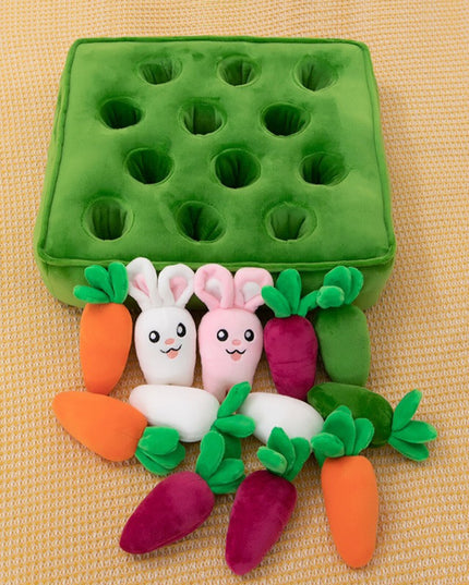 Bunny Carrot Crop Interactive Nosework Dog Toy