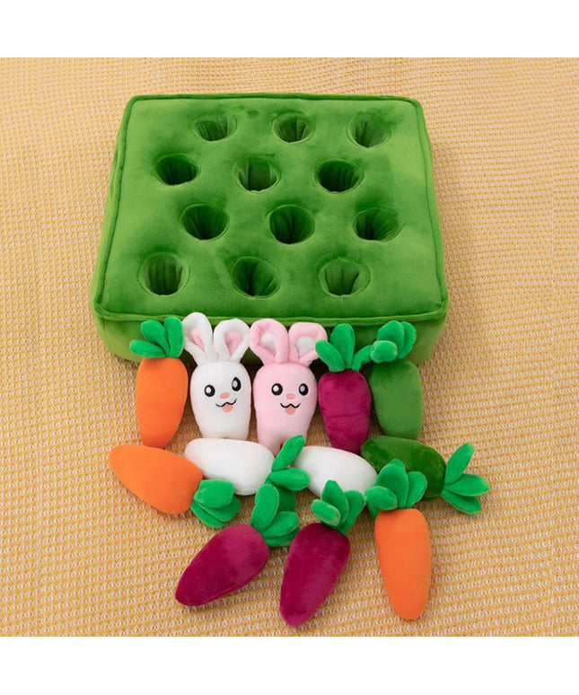 Bunny Carrot Crop Interactive Nosework Dog Toy