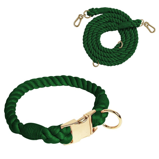 Cotton Rope Leash & Collar Set